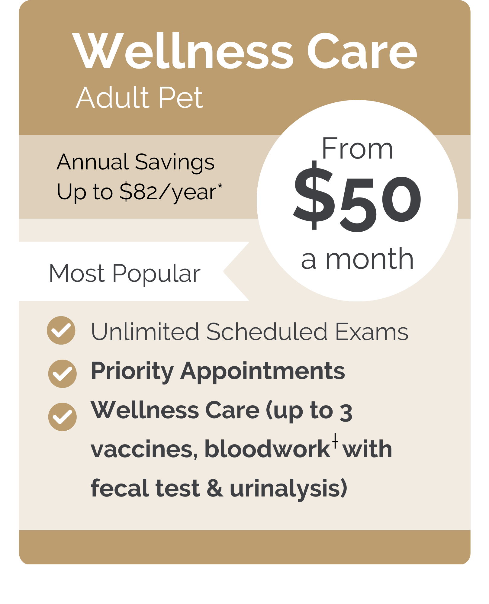 Ellison Dr Vet VIPet pricing wellness